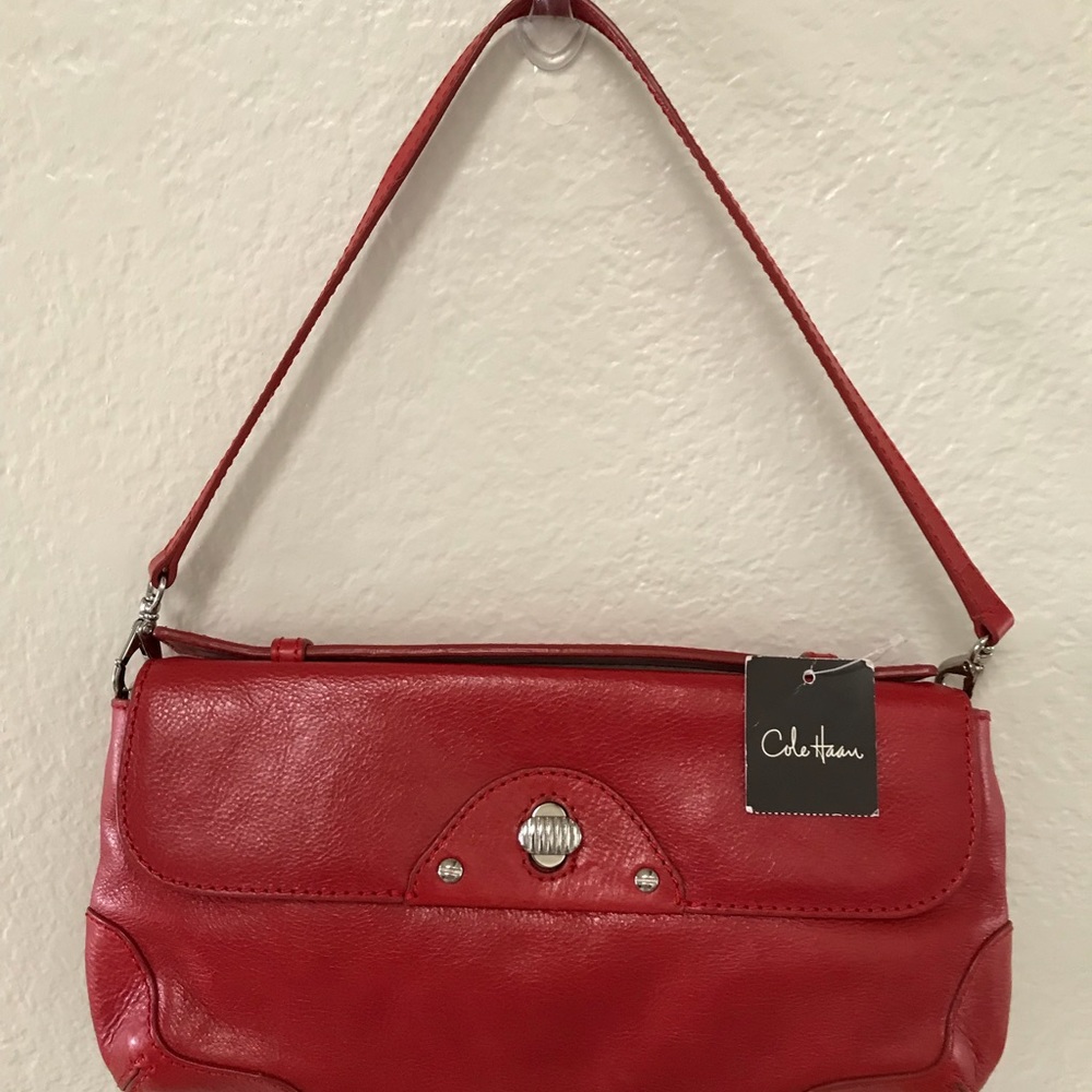 Cole Haan Red Baguette Bag, Brand New with Tag